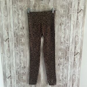 SPANX Leopard Print Lounge Small Leggings Tan